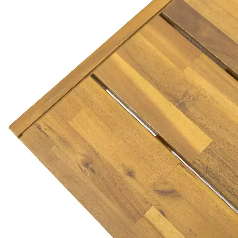 Ensemble de salle à manger d'extérieur 3 pièces en bois d'acacia Christopher Knight Home Harper, teck/noir