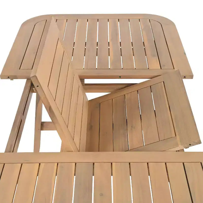 Christopher Knight Home Olcott - Ensemble de salle à manger d'extérieur 5 pièces en bois d'acacia avec table extensible et fauteuils en corde tressée