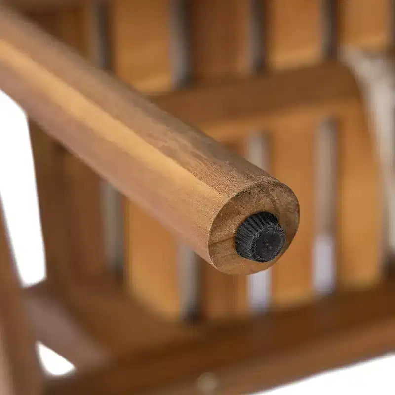 Ensemble de salle à manger d'extérieur Samira 5 pièces en bois d'acacia rustique à lattes avec coussins Christopher Knight Home