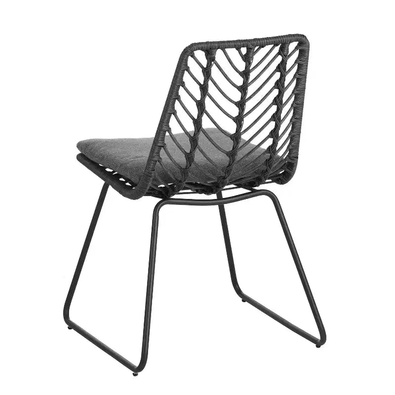 Christopher Knight Home Deja Set da Pranzo Transizionale da 9 Pezzi per Esterni in Rattan di Ferro con Cuscini