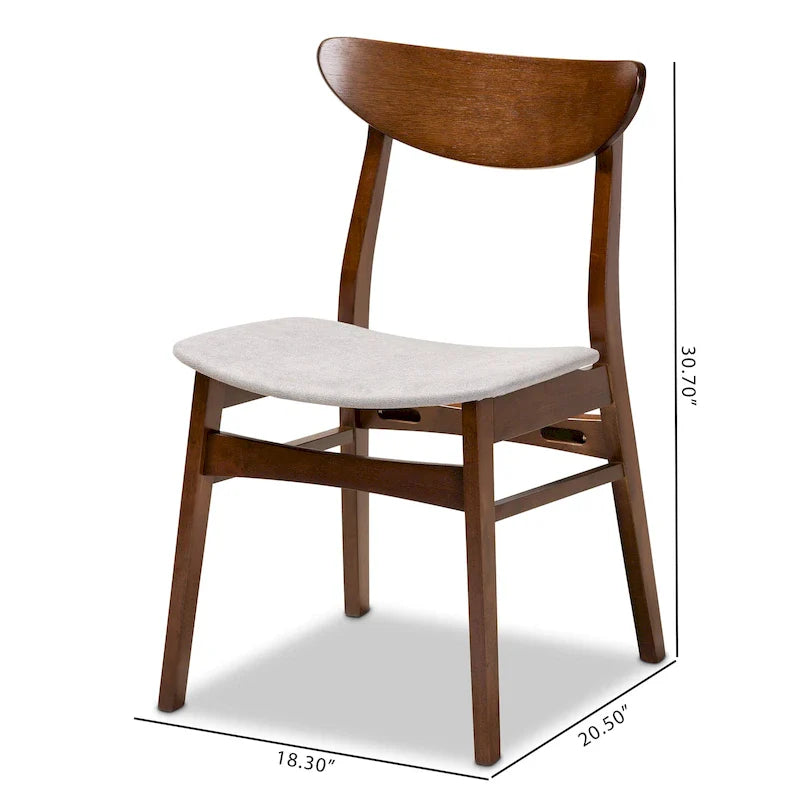 Set di 4 sedie da pranzo moderne e di transizione Parlin di metà secolo