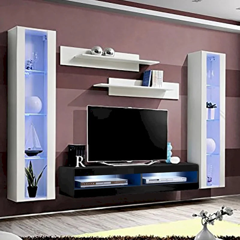 Meuble TV Mural Flottant Moderne Fly AB2 34TV