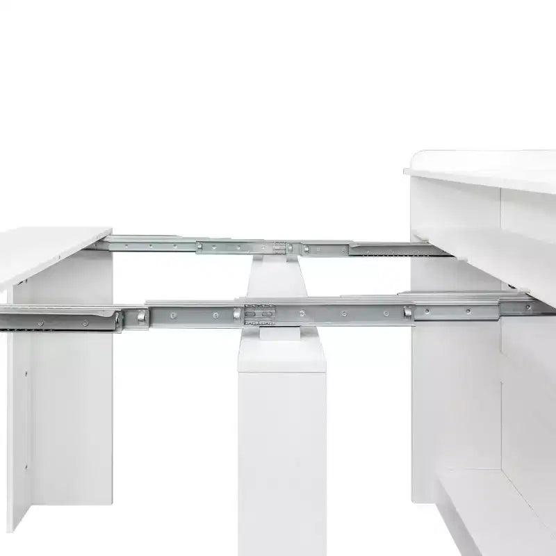 GDFStudio Torin Tavolo da pranzo moderno allungabile con ripiano portaoggetti