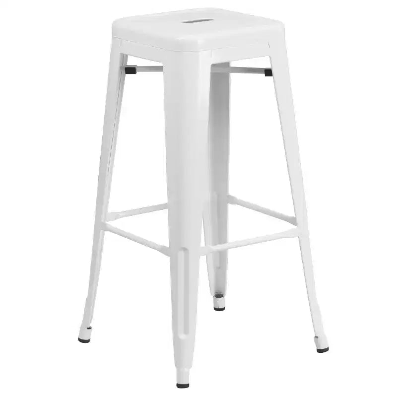 Emma et Oliver Ensemble de table de bar de 76 cm de qualité commerciale pour l'intérieur et l'extérieur, avec 4 tabourets sans dossier