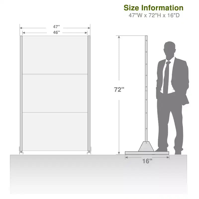 Schermo a forma di triangolo a V in acciaio zincato nero | 183A x 120L x 4P cm
