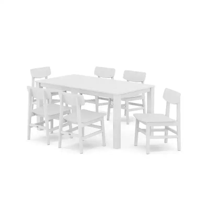 POLYWOOD Set da pranzo da esterno con 7 sedie Urban Modern Studio e tavolo Parsons