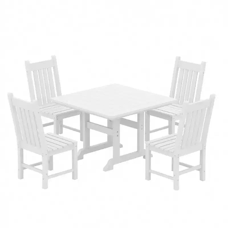 WestinTrends Set da pranzo da esterno di 5 pezzi, tavolo quadrato e sedie