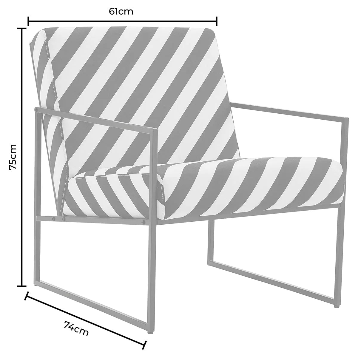 Poltrona moderna in tessuto beige chiaro con design salvaspazio per soggiorno