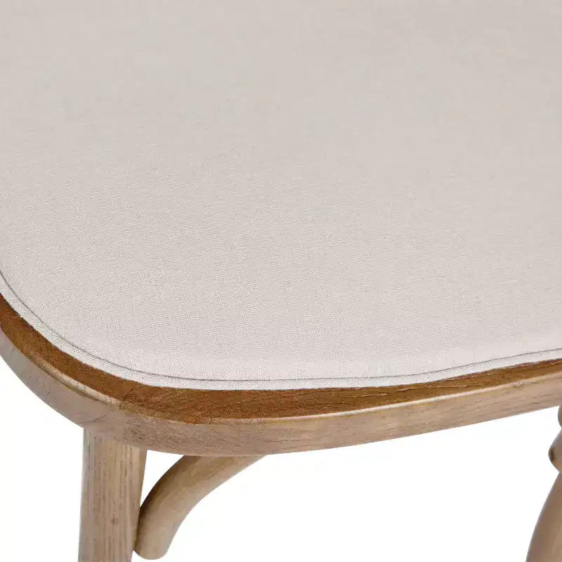Chaise empilable en bois à dossier croisé Flash Furniture série HERCULES avec coussin