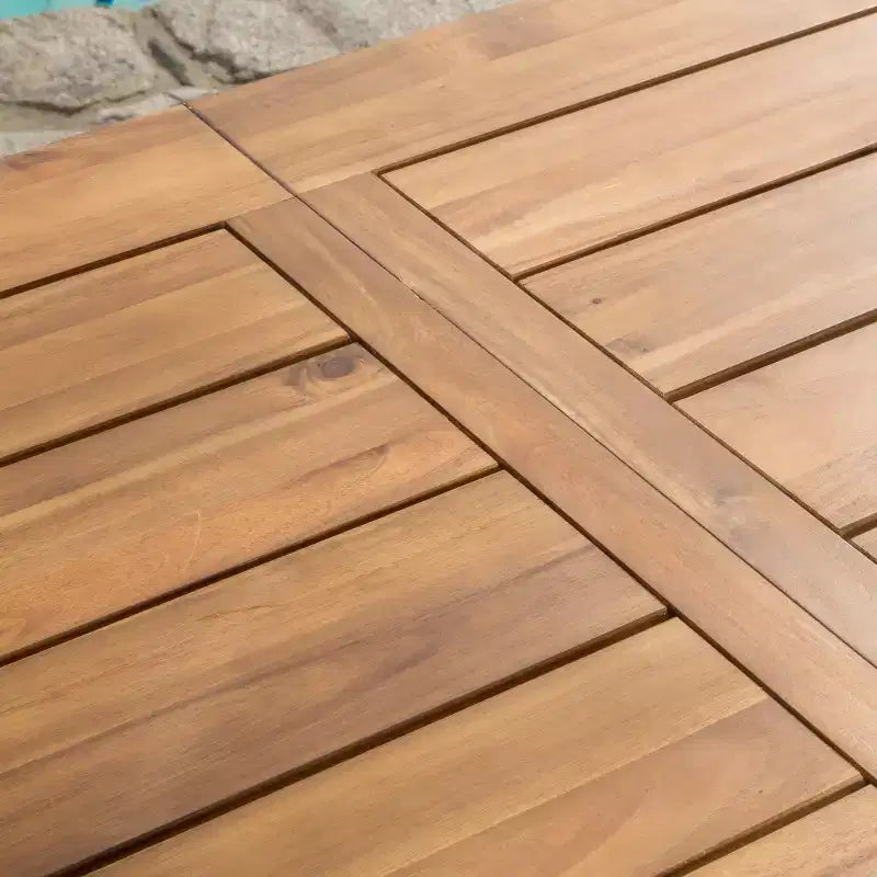 Table de pique-nique Catriona 3 pièces en bois d'acacia - Fini teck - Christopher Knight Home