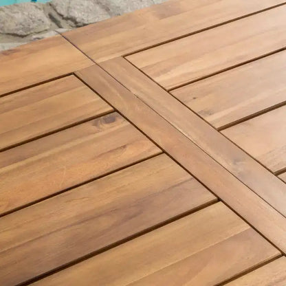 Table de pique-nique Catriona 3 pièces en bois d'acacia - Fini teck - Christopher Knight Home
