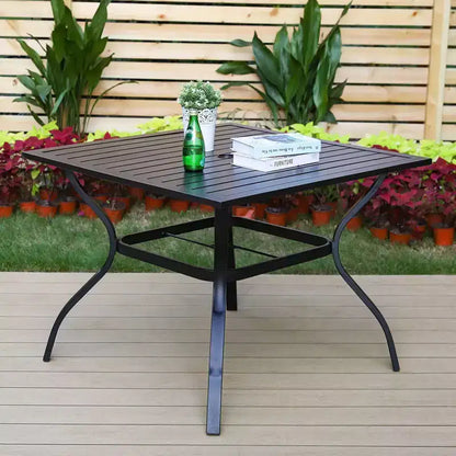 Set da pranzo da 5 pezzi con tavolo da 94 cm e 4 sedie girevoli con braccioli - Captiva Designs