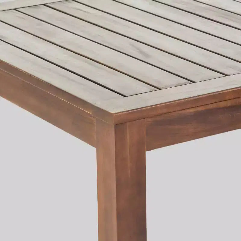 Set da pranzo Newcastle 7 pezzi in legno e vimini: struttura in alluminio, resistente alle intemperie - Christopher Knight Home