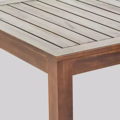 Set da pranzo Newcastle 7 pezzi in legno e vimini: struttura in alluminio, resistente alle intemperie - Christopher Knight Home