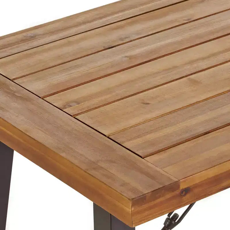 Set da pranzo 6 pezzi Montgomery in acacia e vimini - Teak/Marrone - Christopher Knight Home: Posti a sedere per esterni, ferramenta in acciaio galvanizzato