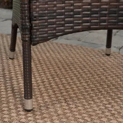 Set da pranzo 6 pezzi Montgomery in acacia e vimini - Teak/Marrone - Christopher Knight Home: Posti a sedere per esterni, ferramenta in acciaio galvanizzato