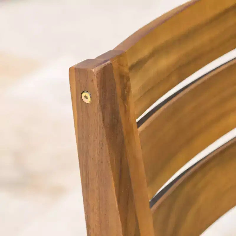 Stamford Set da Pranzo Rotondo da 5 Pezzi in Legno di Acacia Teak: Resistente agli Agenti Atmosferici, 4 Sedie - Christopher Knight Home