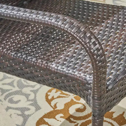 Set da pranzo espandibile 7 pezzi Hayes in legno e vimini: Struttura in acacia, rattan PE - Christopher Knight Home