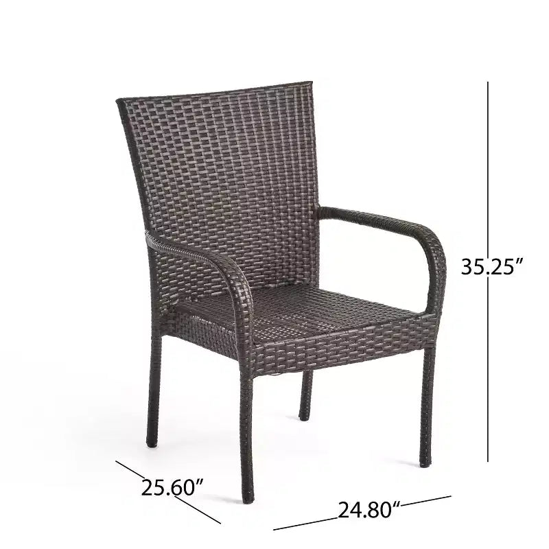 Set da pranzo espandibile 7 pezzi Hayes in legno e vimini: Struttura in acacia, rattan PE - Christopher Knight Home