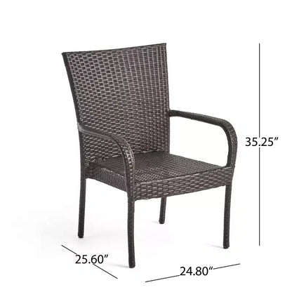 Set da pranzo espandibile 7 pezzi Hayes in legno e vimini: Struttura in acacia, rattan PE - Christopher Knight Home