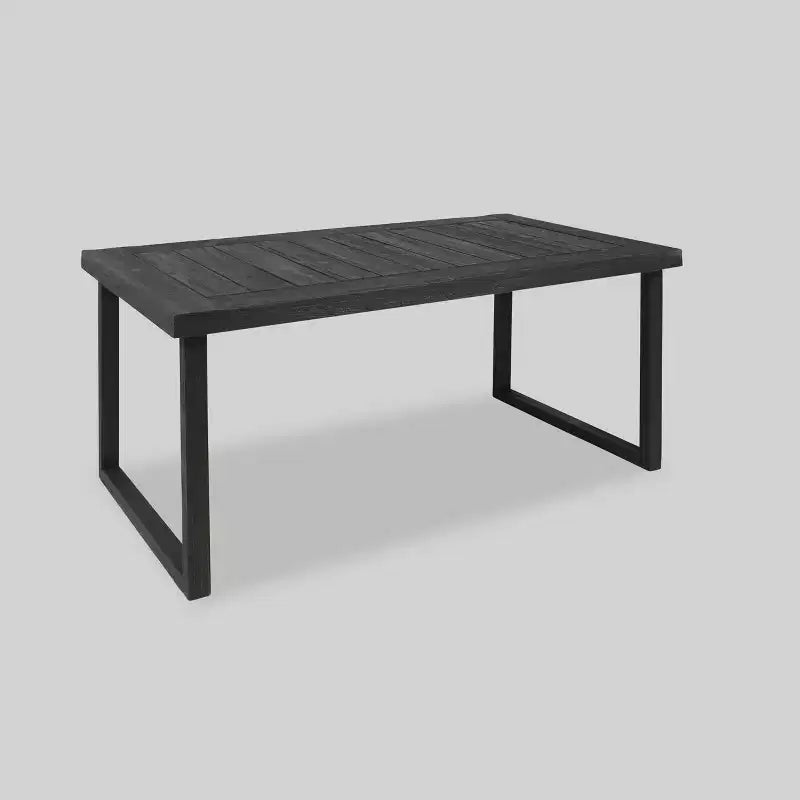 Set da pranzo Mayhill 7 pezzi in legno di acacia e vimini: resistente alle intemperie, 6 sedie a braccioli - Christopher Knight Home