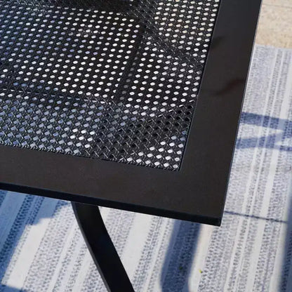 Set da Patio 5 Pezzi con Sedie Girevoli e Tavolo Quadrato in Metallo - Captiva Designs: Set di Mobili da Pranzo per Esterni