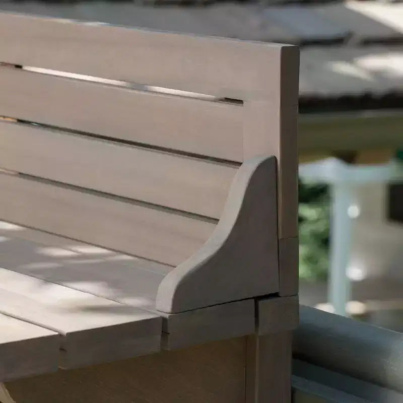 Ensemble de bar 3 pièces en bois d'acacia pour terrasse des Caraïbes - Gris - Christopher Knight Home : Résistant aux intempéries, 2 tabourets de bar, non extensible