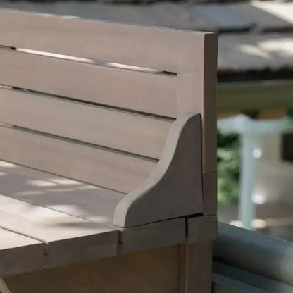 Ensemble de bar 3 pièces en bois d'acacia pour terrasse des Caraïbes - Gris - Christopher Knight Home : Résistant aux intempéries, 2 tabourets de bar, non extensible