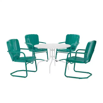 Ensemble de salle à manger d'extérieur 5 pièces Ridgeland - Turquoise - Crosley