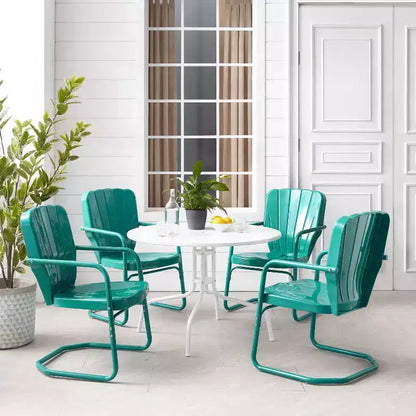 Ensemble de salle à manger d'extérieur 5 pièces Ridgeland - Turquoise - Crosley