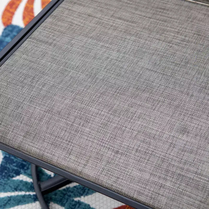 Ensemble de patio 7 pièces avec table en acier et chaises pivotantes à 360° Captiva Designs : Ensemble d'extérieur résistant aux intempéries