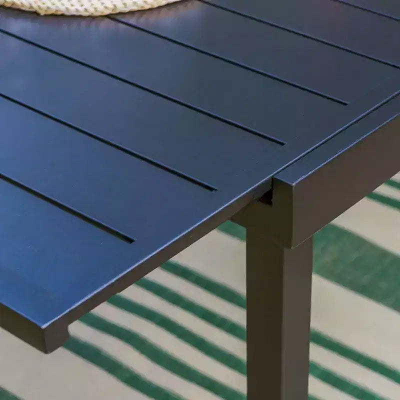 Ensemble de salle à manger 7 pièces pour terrasse avec table extensible en acier et fauteuils pivotants à 360° en toile - Captiva Designs : Salon de jardin