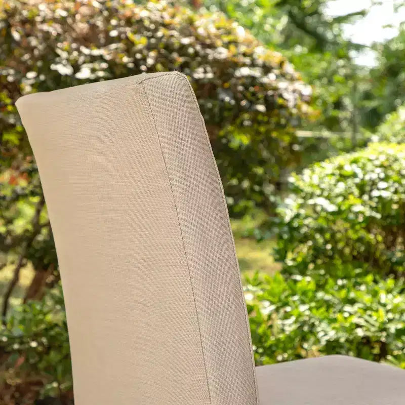 Set da pranzo per esterni da 5 pezzi con tavolo rotondo verniciato con foro per ombrellone - Captiva Designs