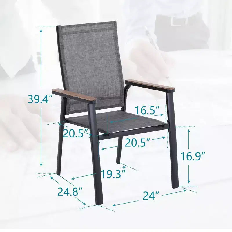 Ensemble de salle à manger de patio 3 pièces avec petite table ronde et chaises pliantes légères - Captiva Designs : Bistro extérieur, compatible balcon