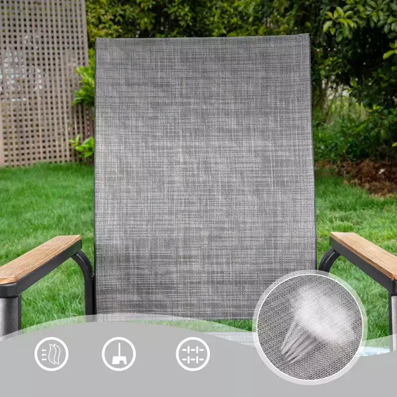 Ensemble de salle à manger de patio 3 pièces avec petite table ronde et chaises pliantes légères - Captiva Designs : Bistro extérieur, compatible balcon