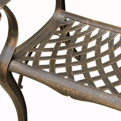 Ensemble de salle à manger d'extérieur moderne rectangulaire de 241 cm pour 8 personnes, résistant aux UV, bronze - Oakland Living : avec sièges en maille et trou pour parasol