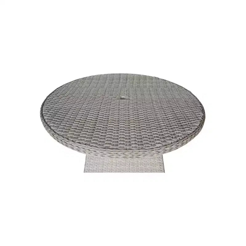 Set da pranzo per esterni in vimini International Concepts 5 pezzi: per tutte le stagioni, struttura in alluminio, 4 poltrone con braccioli