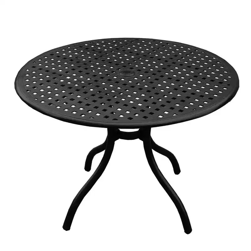 Set da pranzo da esterno 5 pezzi: tavolo e sedie in alluminio resistenti ai raggi UV - Oakland Living