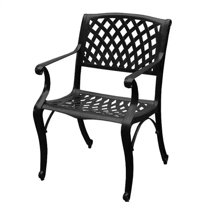 Set da pranzo da esterno 5 pezzi: tavolo e sedie in alluminio resistenti ai raggi UV - Oakland Living
