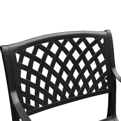 Set da pranzo da esterno 5 pezzi: tavolo e sedie in alluminio resistenti ai raggi UV - Oakland Living