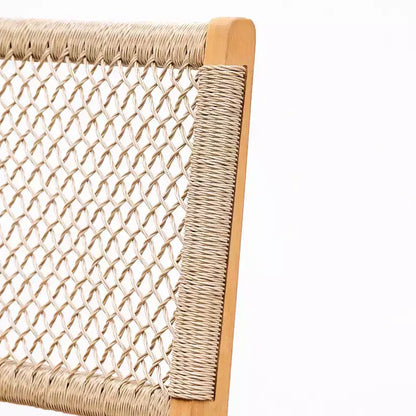 Sonoma Lane Ensemble repas de jardin 4 pièces en bois de teck Eola avec osier miel marron - Résistant aux intempéries