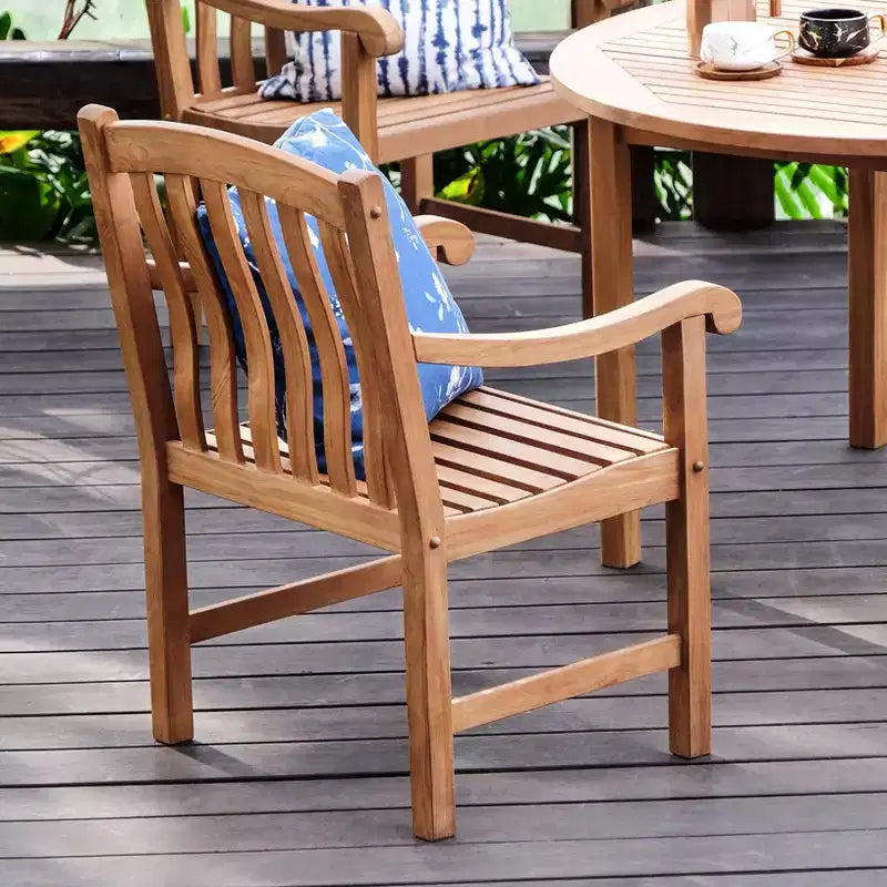 Ensemble repas d'extérieur 5 pièces en bois de teck Sonoma Lane Gresham - Résistant aux intempéries