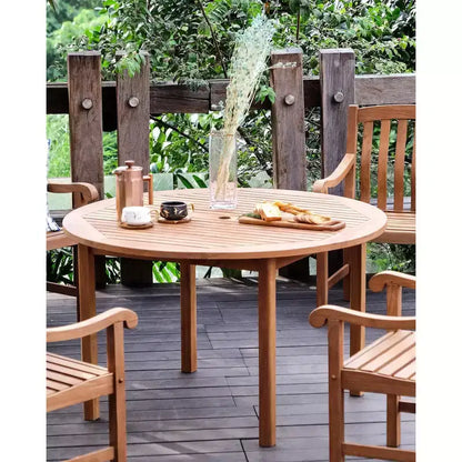 Ensemble repas d'extérieur 5 pièces en bois de teck Sonoma Lane Gresham - Résistant aux intempéries