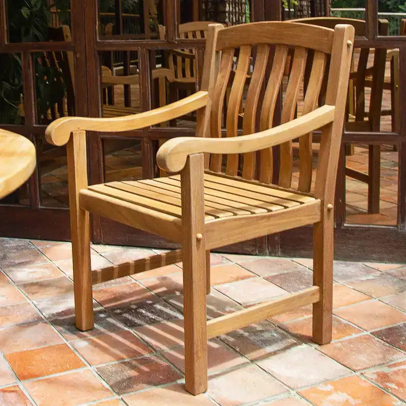 Ensemble repas d'extérieur 5 pièces en bois de teck Sonoma Lane Gresham - Résistant aux intempéries