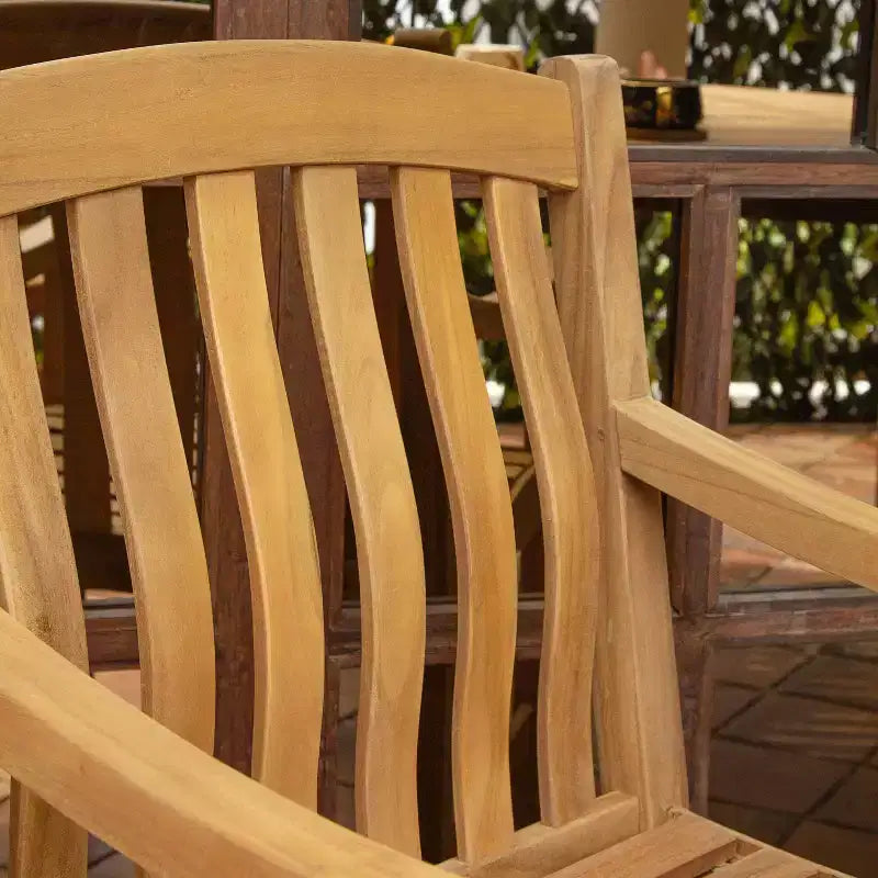 Ensemble repas d'extérieur 5 pièces en bois de teck Sonoma Lane Gresham - Résistant aux intempéries