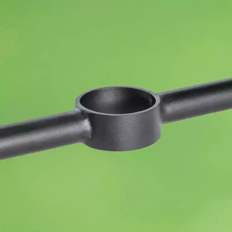 Set da pranzo da esterno 7 pezzi con sedie girevoli e grande tavolo rettangolare in metallo con foro per ombrellone - Captiva Designs: E-Coated, Resistente alle intemperie