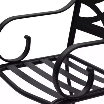 Set da pranzo da esterni da 7 pezzi con sedie con cuscini e grande tavolo in metallo con foro per ombrellone - Captiva Designs