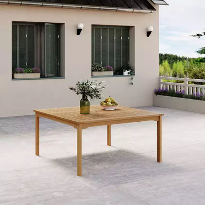 Ensemble de salle à manger d'extérieur carré 9 pièces Amazonia Ipanema blanc