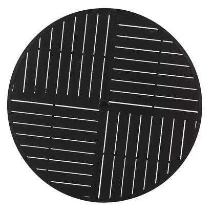 Set da pranzo per patio 5 pezzi con tavolo rotondo e sedie pieghevoli - Captiva Designs: alluminio resistente alle intemperie