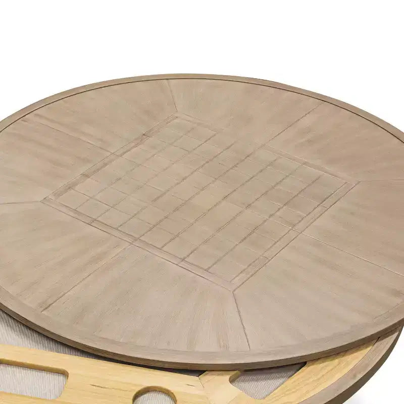 Greemotion Set da Pranzo Trasformabile 3-in-1 da Esterno Lyon 5 Pezzi con Poltrone Marrone: Tavolo Moderno in Alluminio e Teak, Resistente ai Raggi UV